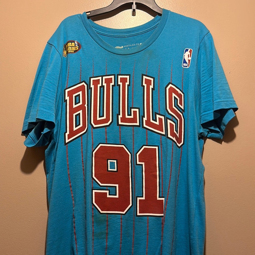 Dennis Rodman mitchell & ness NBA CHICAGO BULLS jersey T Shirt men size medium